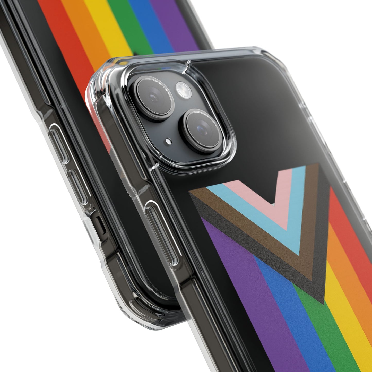 Pride-Themed Magnetic Clear Cases, LGBTQ Phone Cover, Rainbow Design, Personalized Phone Accessories, Anti-Drop Phone Case