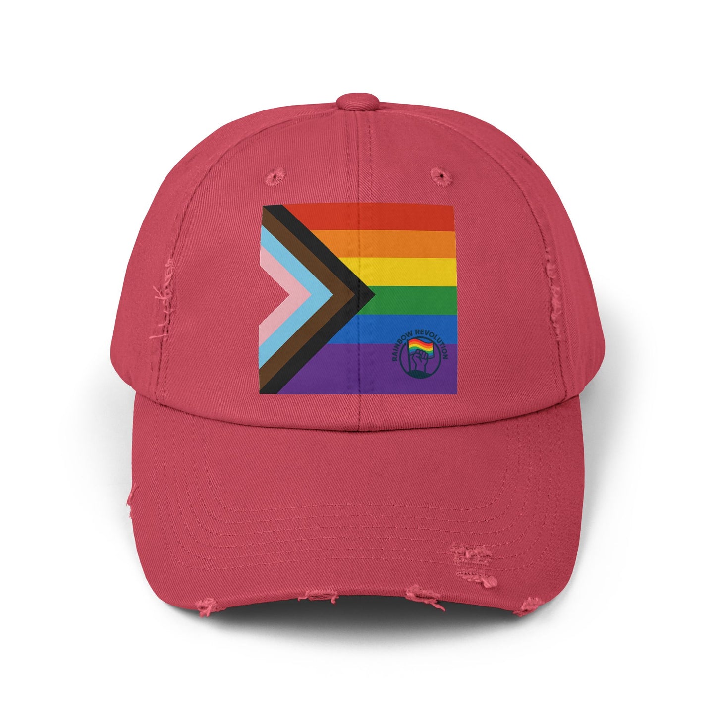 Pride Distressed Cap - Unisex LGBTQ+ Hat, Rainbow Flag Accessories, Outdoor Cap, Festival Gear, Everyday Wear