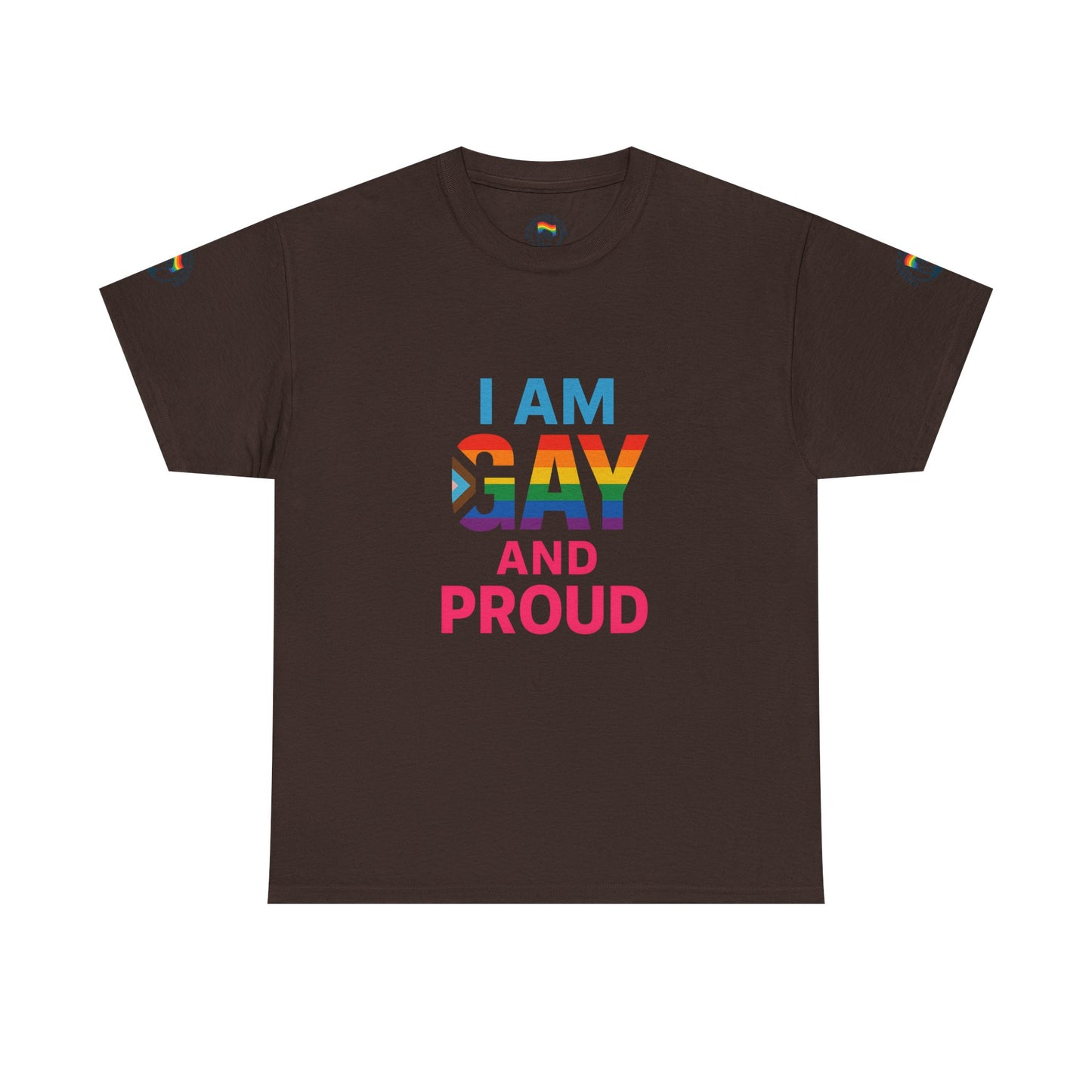 Pride Graphic Tee, I Am Gay and Proud Shirt, LGBTQ+ Apparel, Unisex Cotton Top, Festival Wear, Supportive Gift