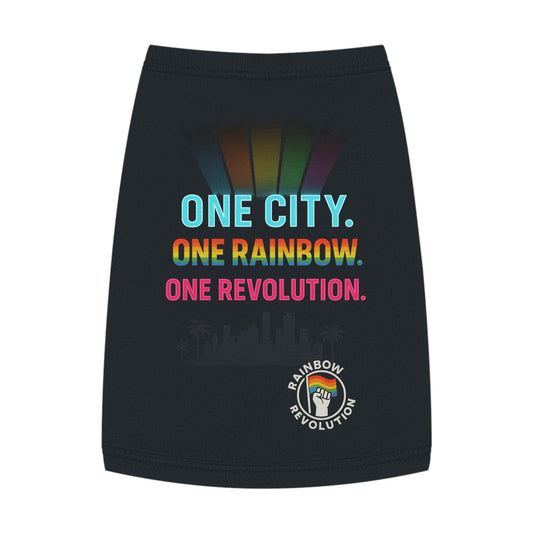 Vibrant Pride Pet Tank Top, Rainbow Celebration Wear, Dog and Cat Apparel, Summer Pet Fashion, LGBTQ+ Pet Lover Gift