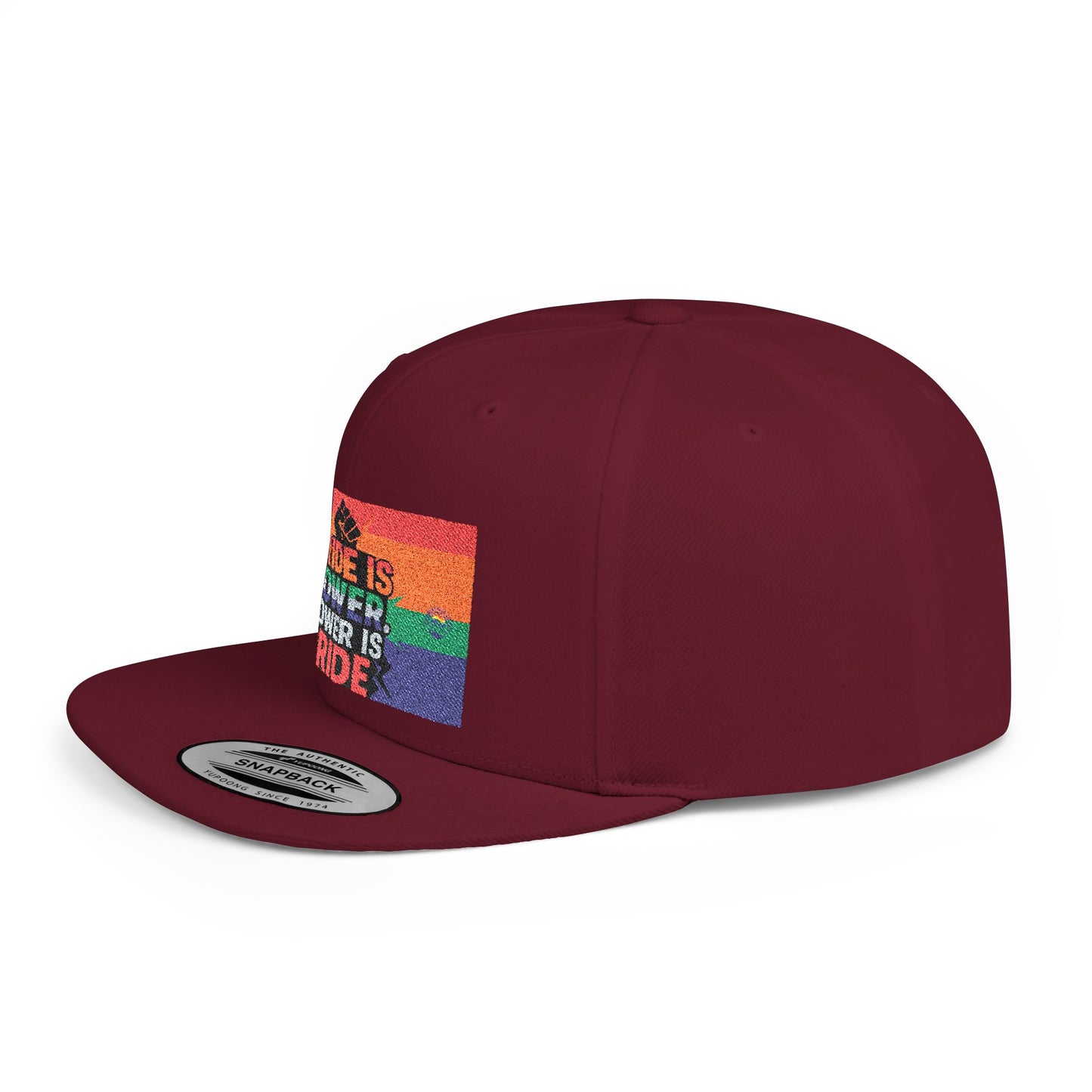 Pride-Themed Flat Bill Snapback, Celebrate Identity with Style, Perfect for Pride Month, LGBTQ+ Events, Everyday Fashion, Unisex Hat