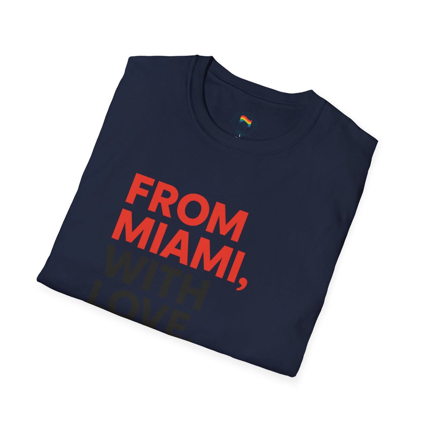 Miami Love Unisex T-Shirt, Casual Tee, Travel Souvenir, Gift for Him or Her, Statement Shirt, Summer Wear