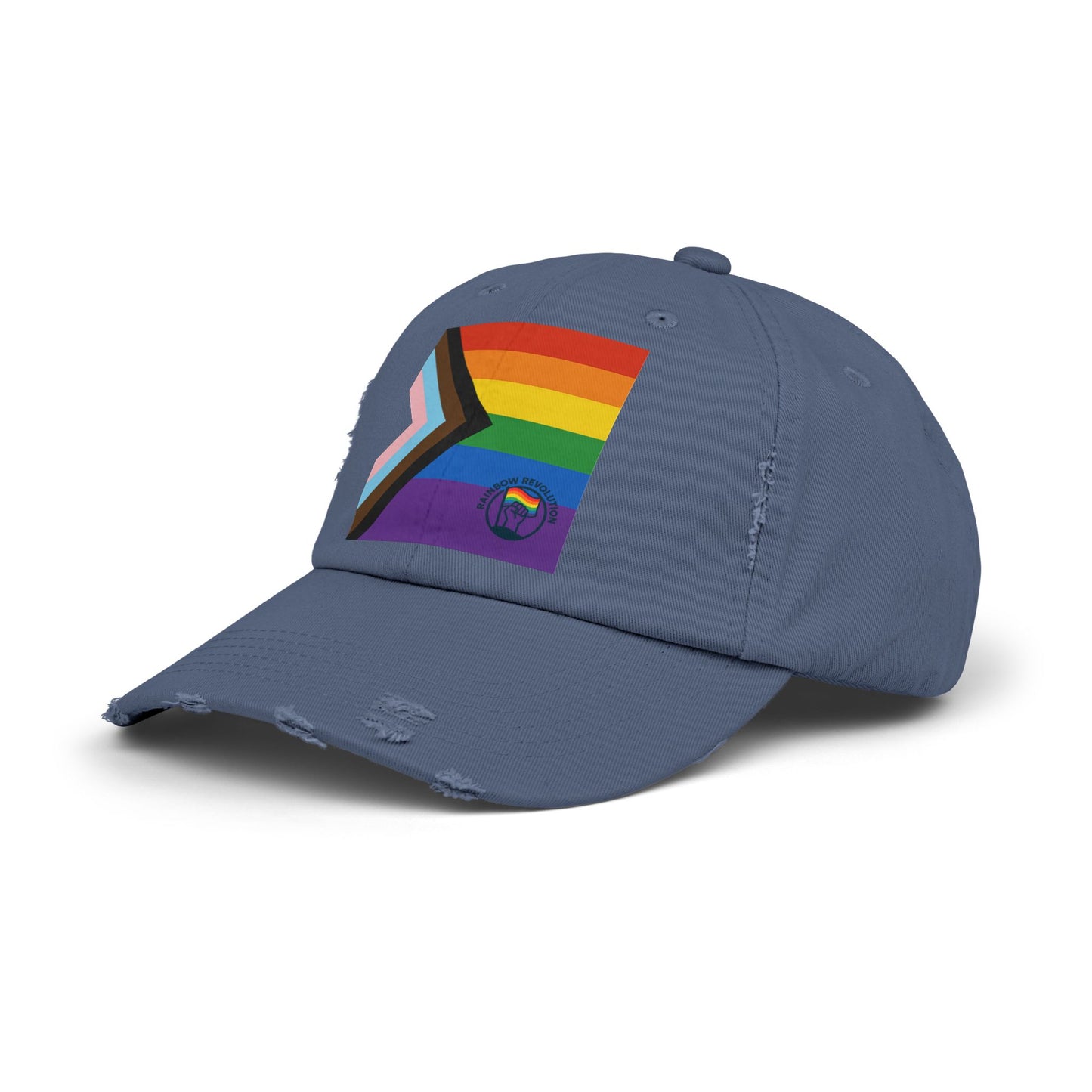 Pride Distressed Cap - Unisex LGBTQ+ Hat, Rainbow Flag Accessories, Outdoor Cap, Festival Gear, Everyday Wear