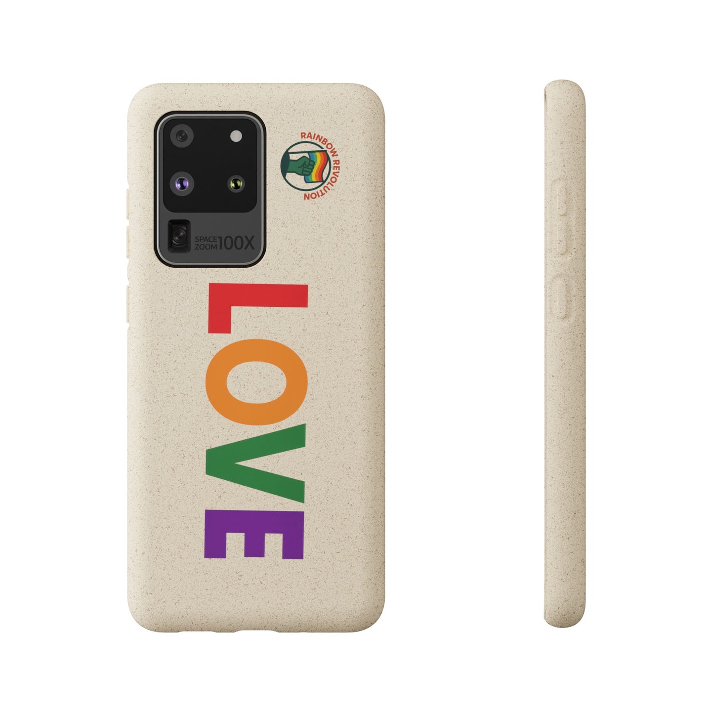 Colorful Love Biodegradable Phone Case | Eco-Friendly Gift for Friends, Green Living, Valentine's Day, Pride Month, Eco-conscious Design