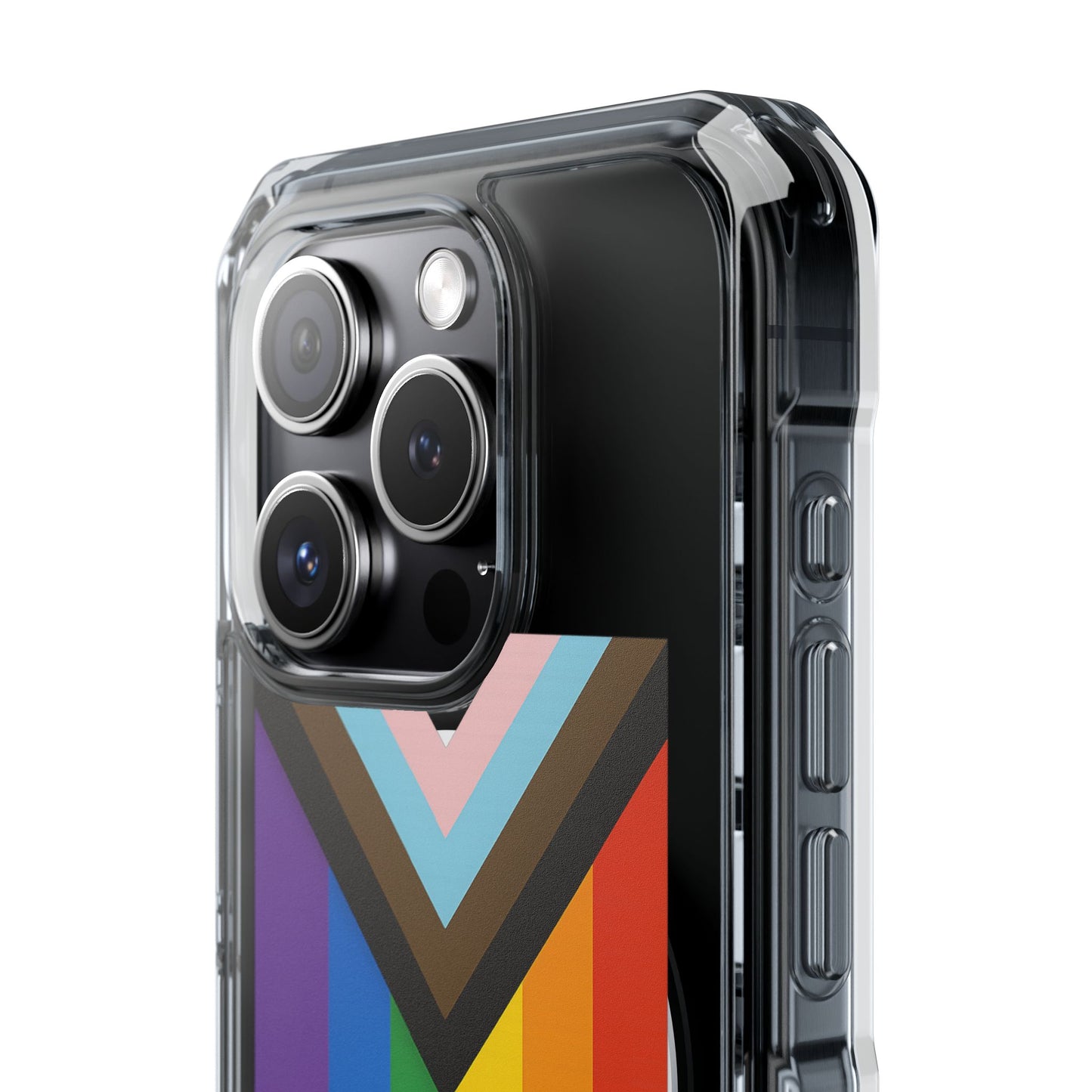 Pride-Themed Magnetic Clear Cases, LGBTQ Phone Cover, Rainbow Design, Personalized Phone Accessories, Anti-Drop Phone Case
