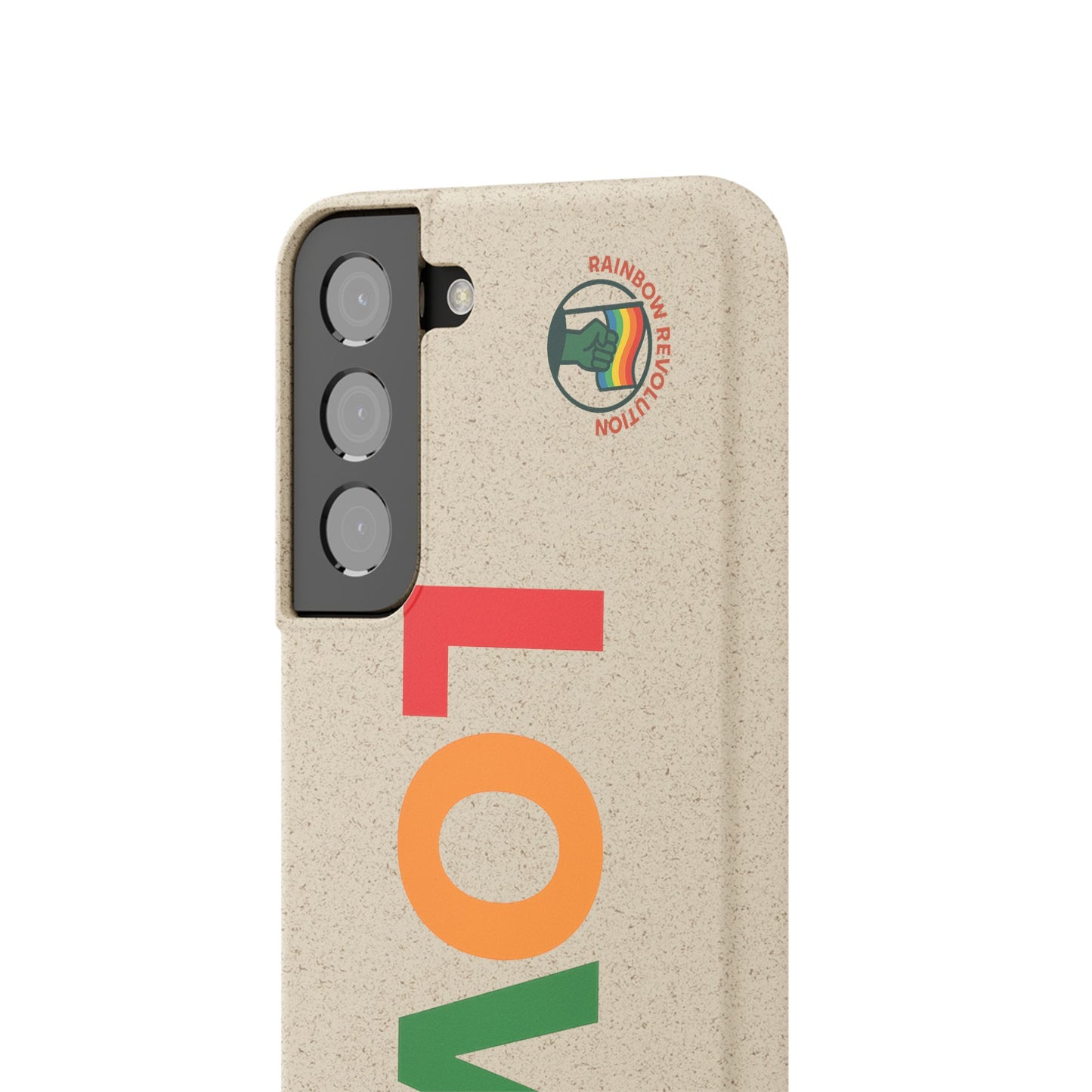 Colorful Love Biodegradable Phone Case | Eco-Friendly Gift for Friends, Green Living, Valentine's Day, Pride Month, Eco-conscious Design
