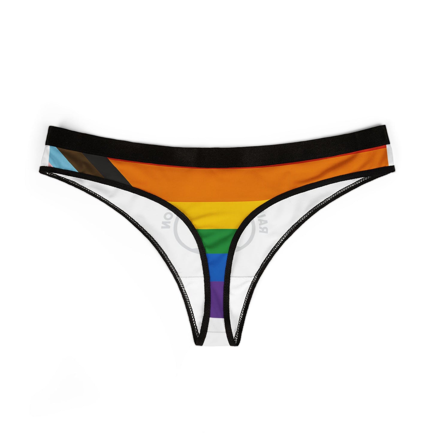 Pride-Themed Women's Thongs, Rainbow Revolution Underwear, LGBTQ+ Intimates, Colorful Thong Panties, Fun & Flirty Gifts