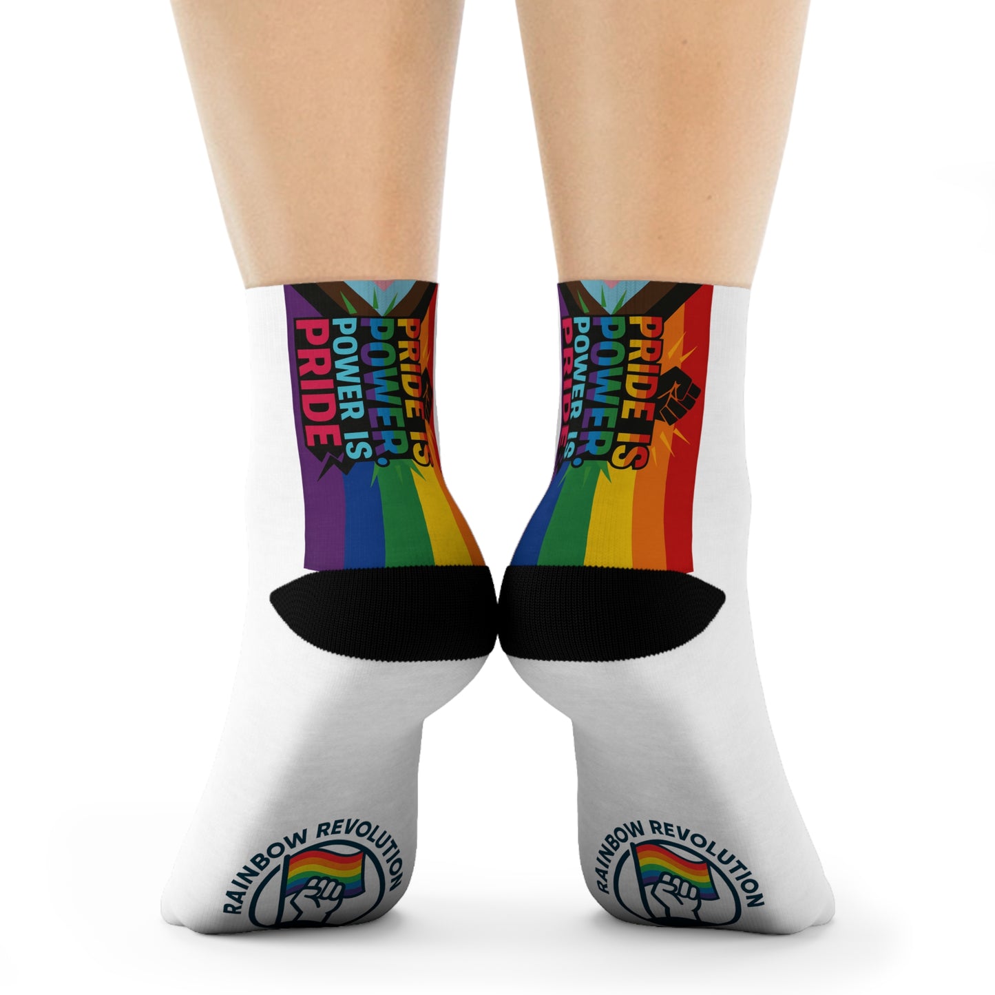 Pride Crew Socks | Colorful Rainbow Socks for LGBTQ+ Celebrations, Gift for Pride Month, Fun Fashion Accessory, Everyday Wear, Cozy Spirit
