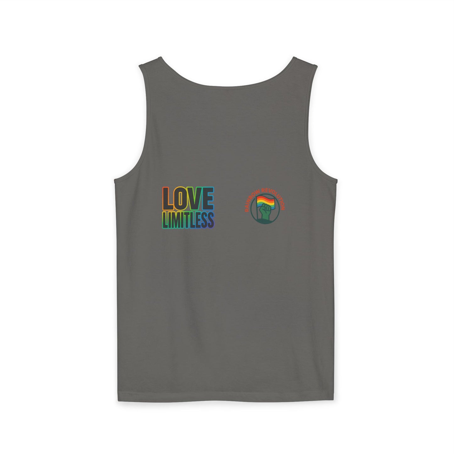 Unisex Inspirational Tank Top, Love Limitless Sleeveless Shirt, Perfect for Summer, Pride Events, Relaxed Fit Gym Wear, Gift for Friends