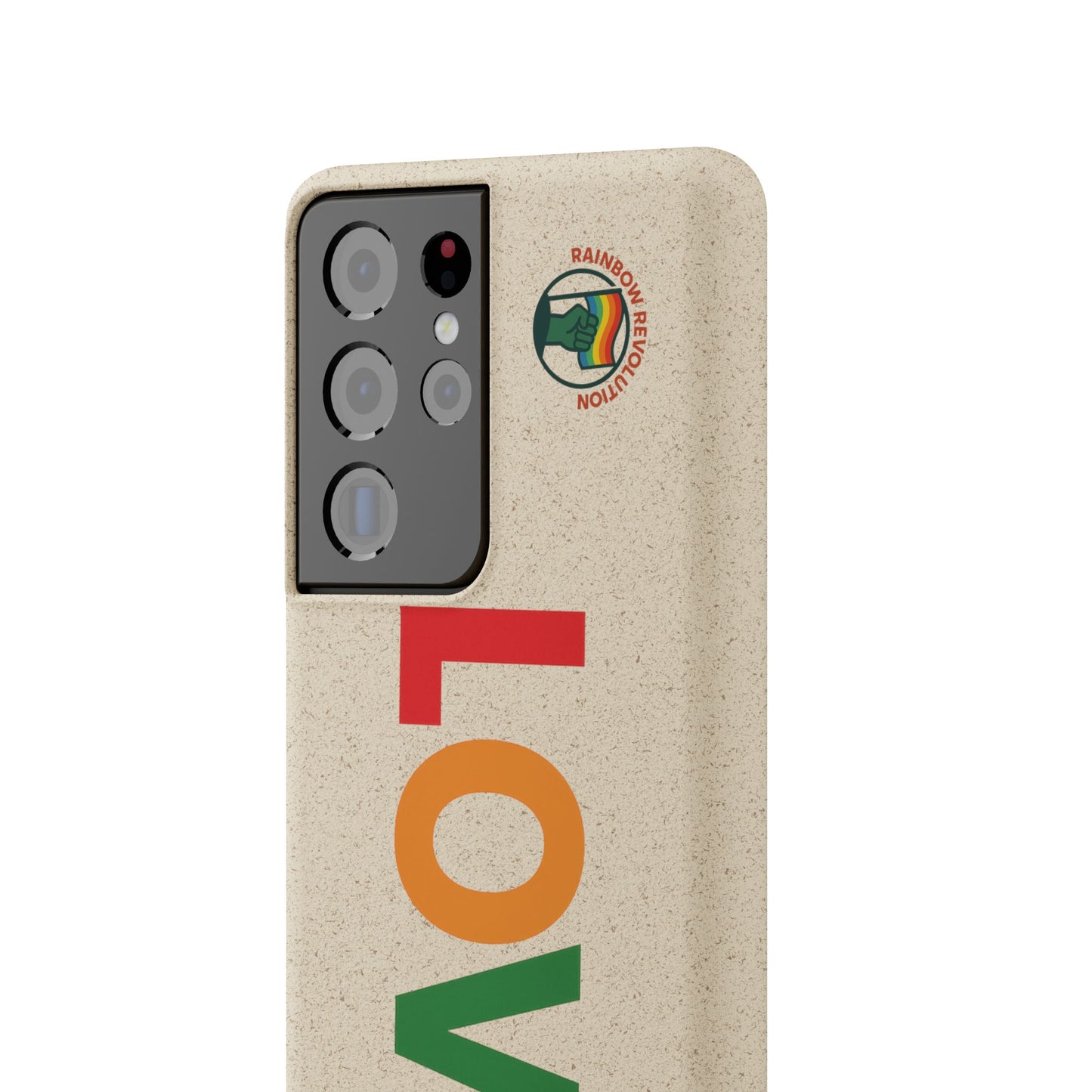 Colorful Love Biodegradable Phone Case | Eco-Friendly Gift for Friends, Green Living, Valentine's Day, Pride Month, Eco-conscious Design