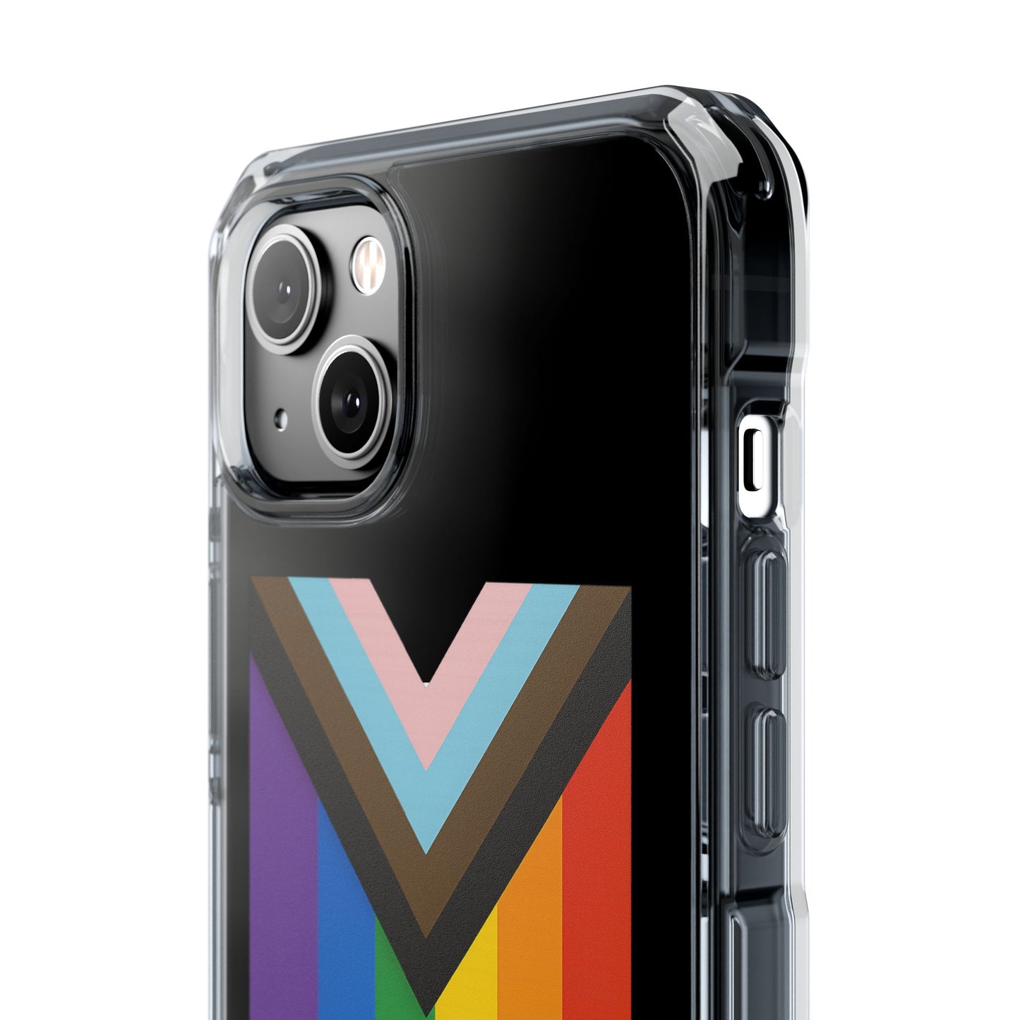 Pride-Themed Magnetic Clear Cases, LGBTQ Phone Cover, Rainbow Design, Personalized Phone Accessories, Anti-Drop Phone Case