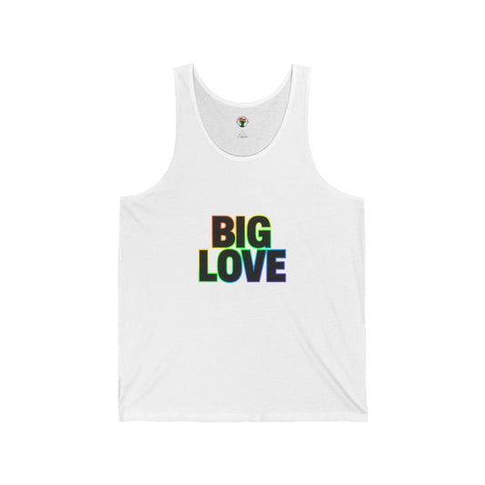 Unisex Jersey Tank - Big Love, Summer Vibes, LGBTQ+ Pride, Workout Wear, Casual Fashion, Gift for Friends