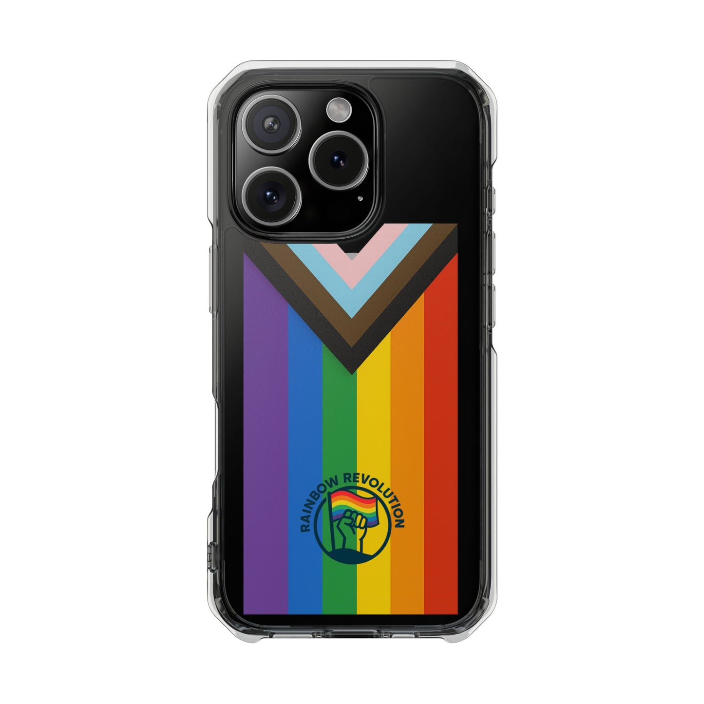 Pride-Themed Magnetic Clear Cases, LGBTQ Phone Cover, Rainbow Design, Personalized Phone Accessories, Anti-Drop Phone Case