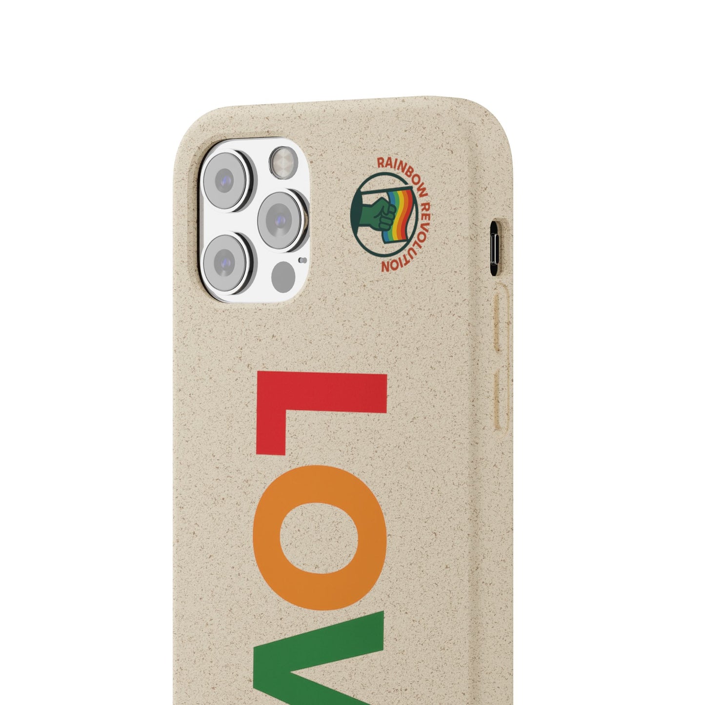 Colorful Love Biodegradable Phone Case | Eco-Friendly Gift for Friends, Green Living, Valentine's Day, Pride Month, Eco-conscious Design