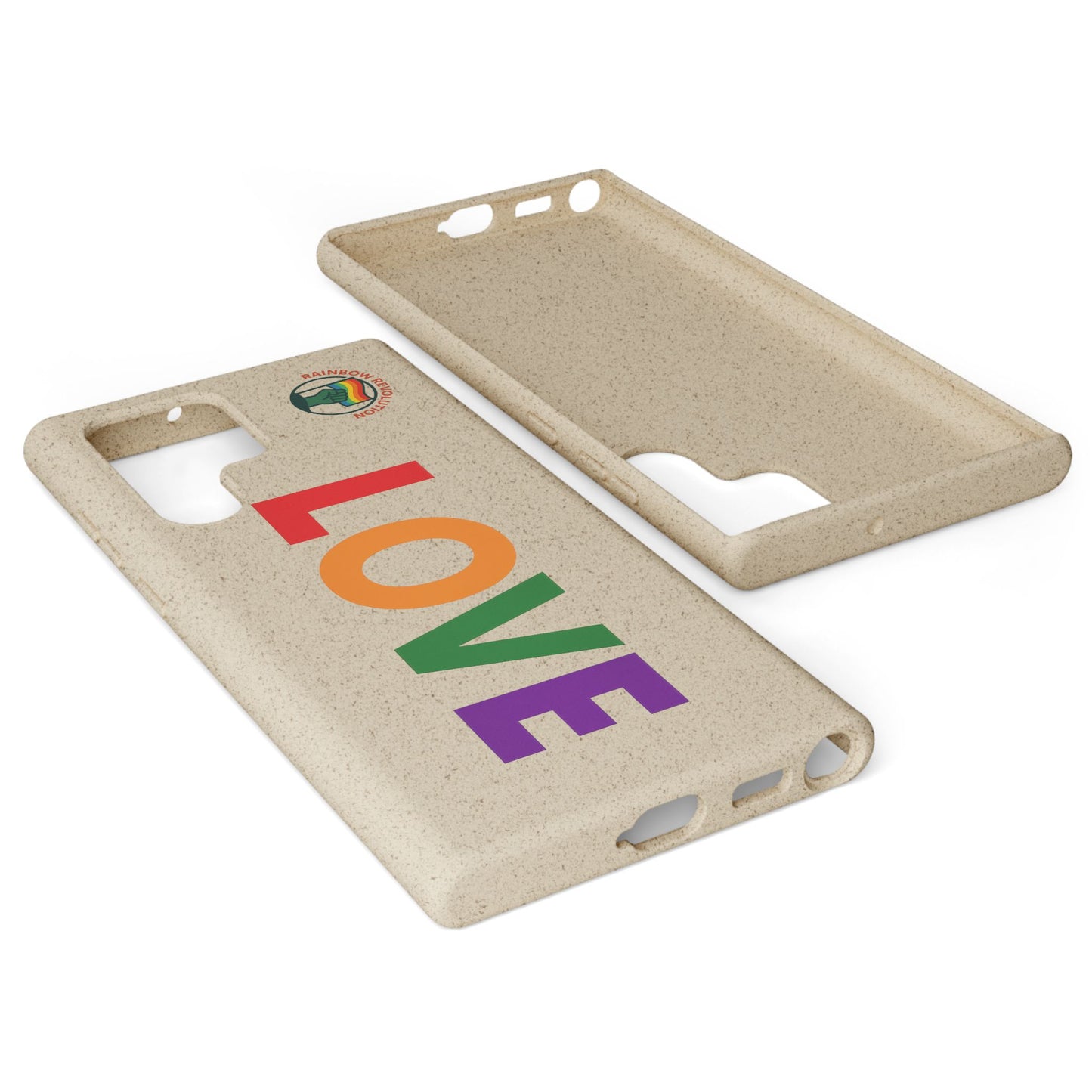 Colorful Love Biodegradable Phone Case | Eco-Friendly Gift for Friends, Green Living, Valentine's Day, Pride Month, Eco-conscious Design