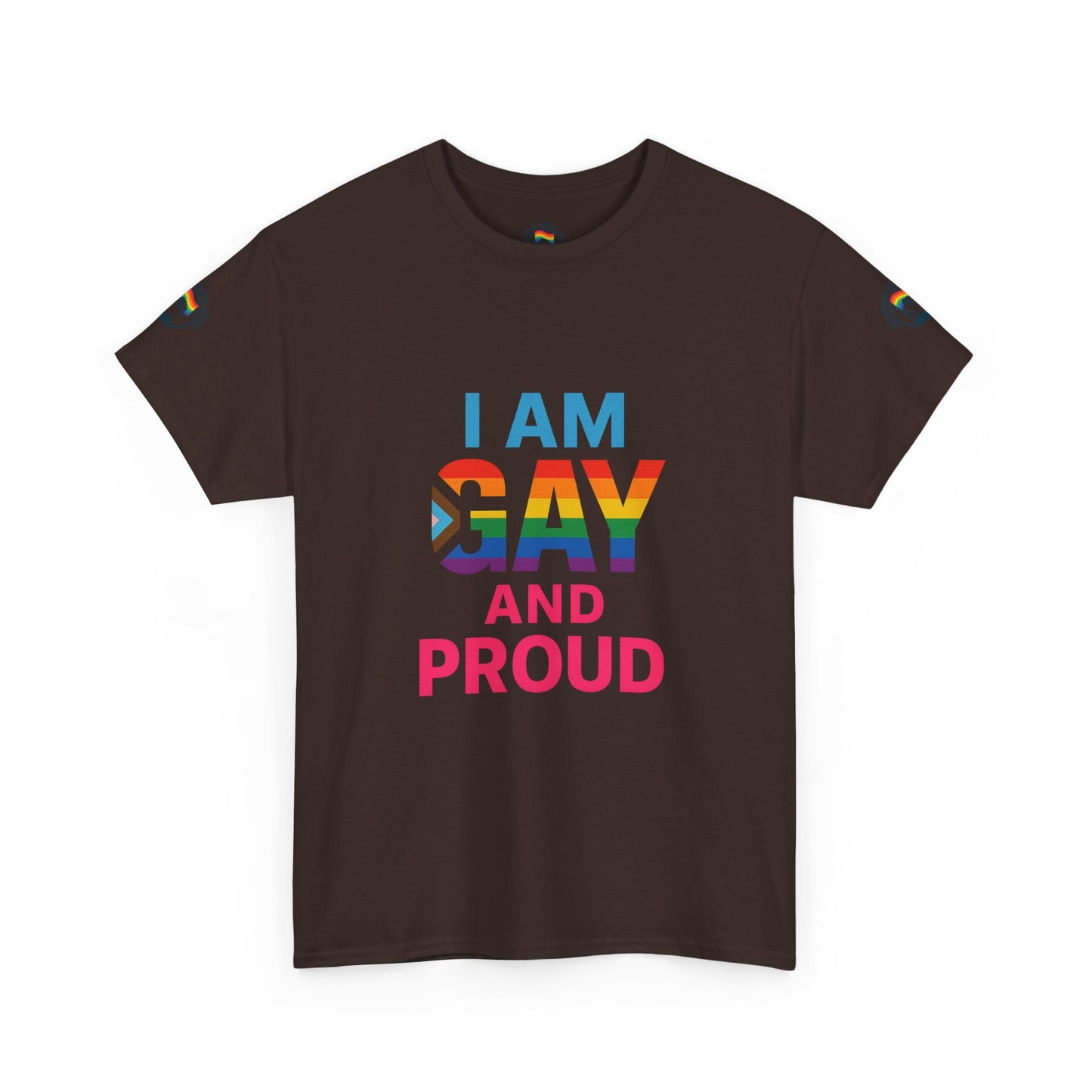 Pride Graphic Tee, I Am Gay and Proud Shirt, LGBTQ+ Apparel, Unisex Cotton Top, Festival Wear, Supportive Gift