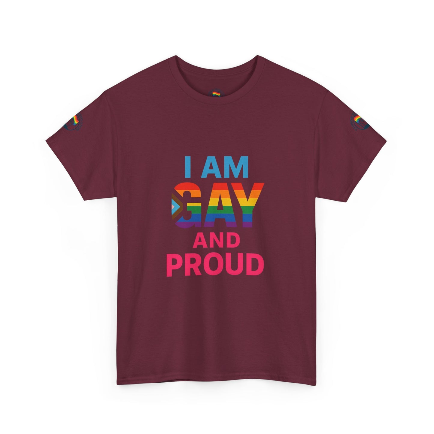 Pride Graphic Tee, I Am Gay and Proud Shirt, LGBTQ+ Apparel, Unisex Cotton Top, Festival Wear, Supportive Gift