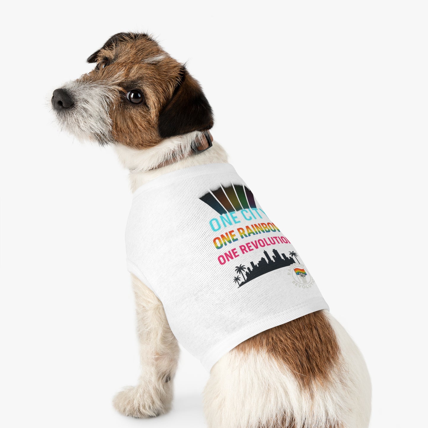 Vibrant Pride Pet Tank Top, Rainbow Celebration Wear, Dog and Cat Apparel, Summer Pet Fashion, LGBTQ+ Pet Lover Gift