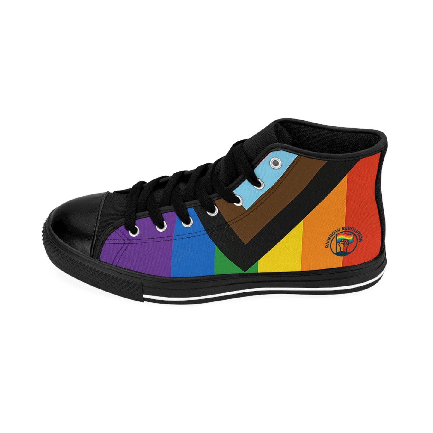 Men's Classic Sneakers with Colorful Pride Design - Trendy, Casual, LGBTQ+ Accessories, Unique Gift, Everyday Wear, Pride Month