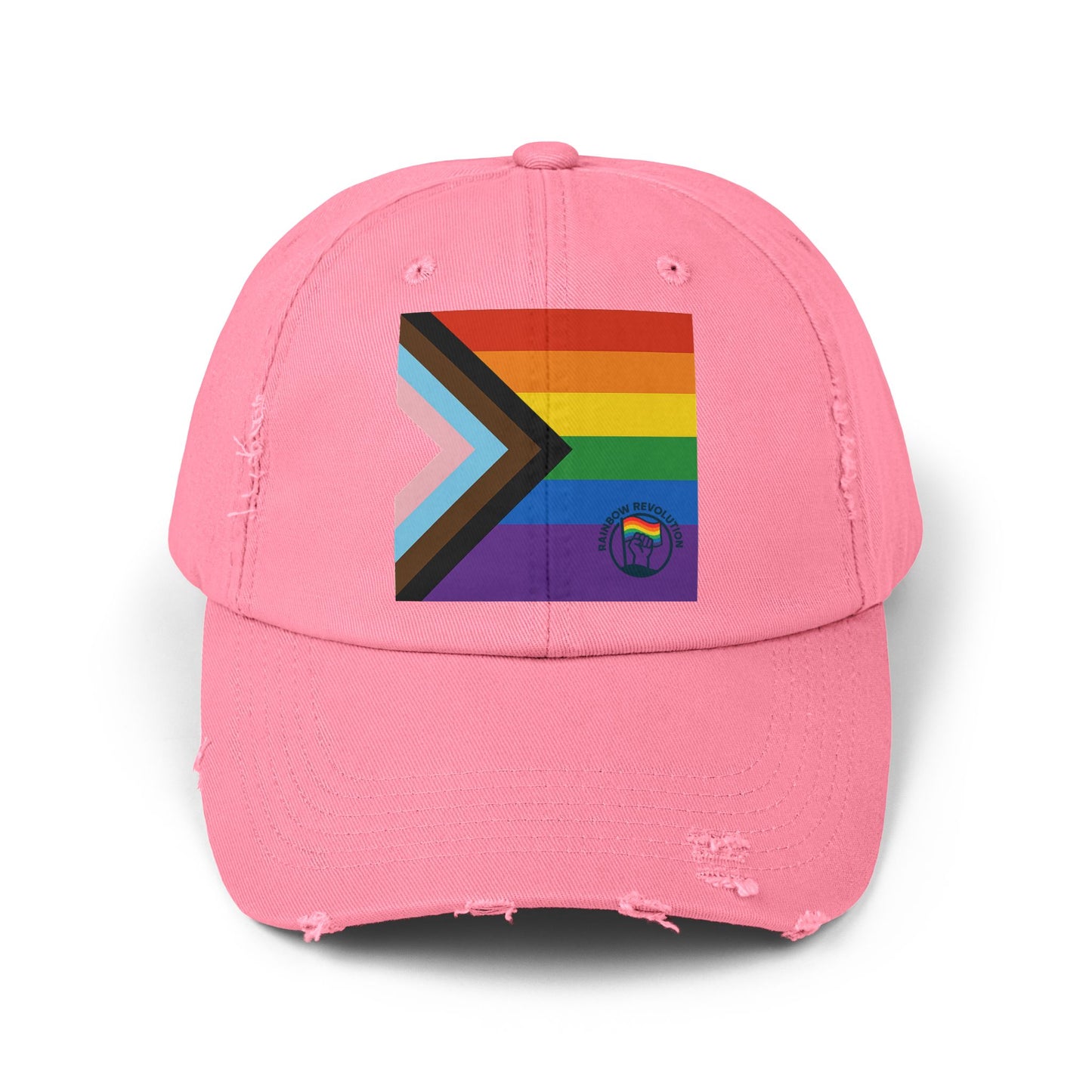 Pride Distressed Cap - Unisex LGBTQ+ Hat, Rainbow Flag Accessories, Outdoor Cap, Festival Gear, Everyday Wear