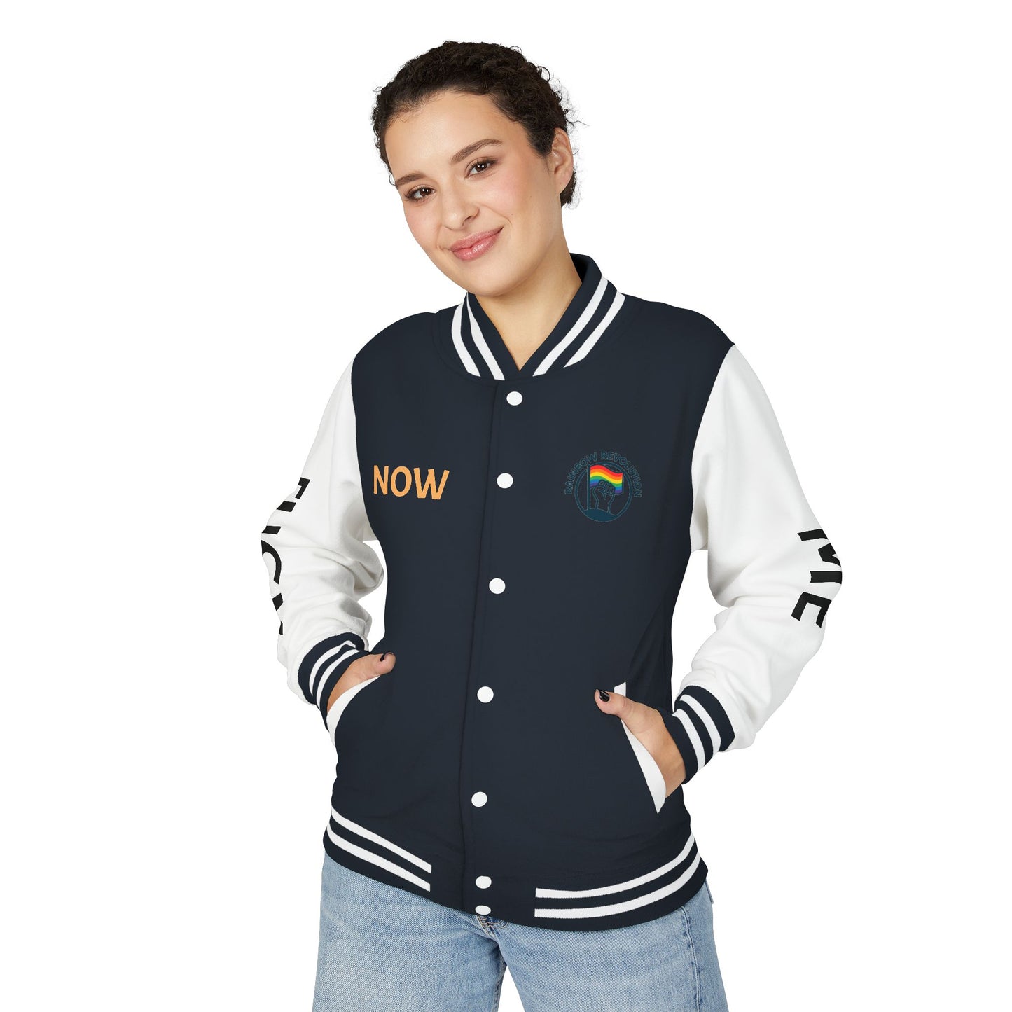 Pride Letterman Jacket - Statement Outerwear for Bold Expression, Sports Jacket, Unisex Fashion, LGBTQ+ Apparel, Gift for Her/Him