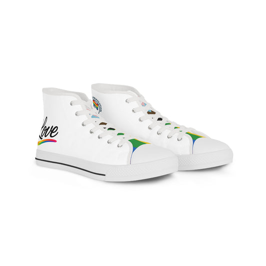 Colorful Love High Top Sneakers | Casual Streetwear, Unisex Fashion, Perfect for Summer Outings, Music Festivals, and Gifts - LOVE