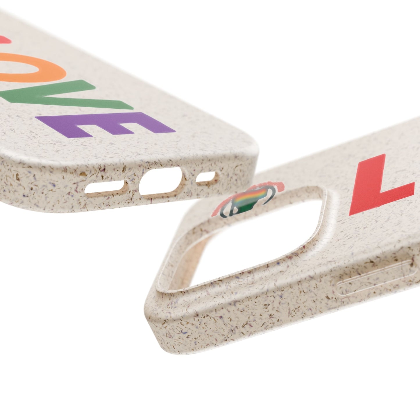 Colorful Love Biodegradable Phone Case | Eco-Friendly Gift for Friends, Green Living, Valentine's Day, Pride Month, Eco-conscious Design