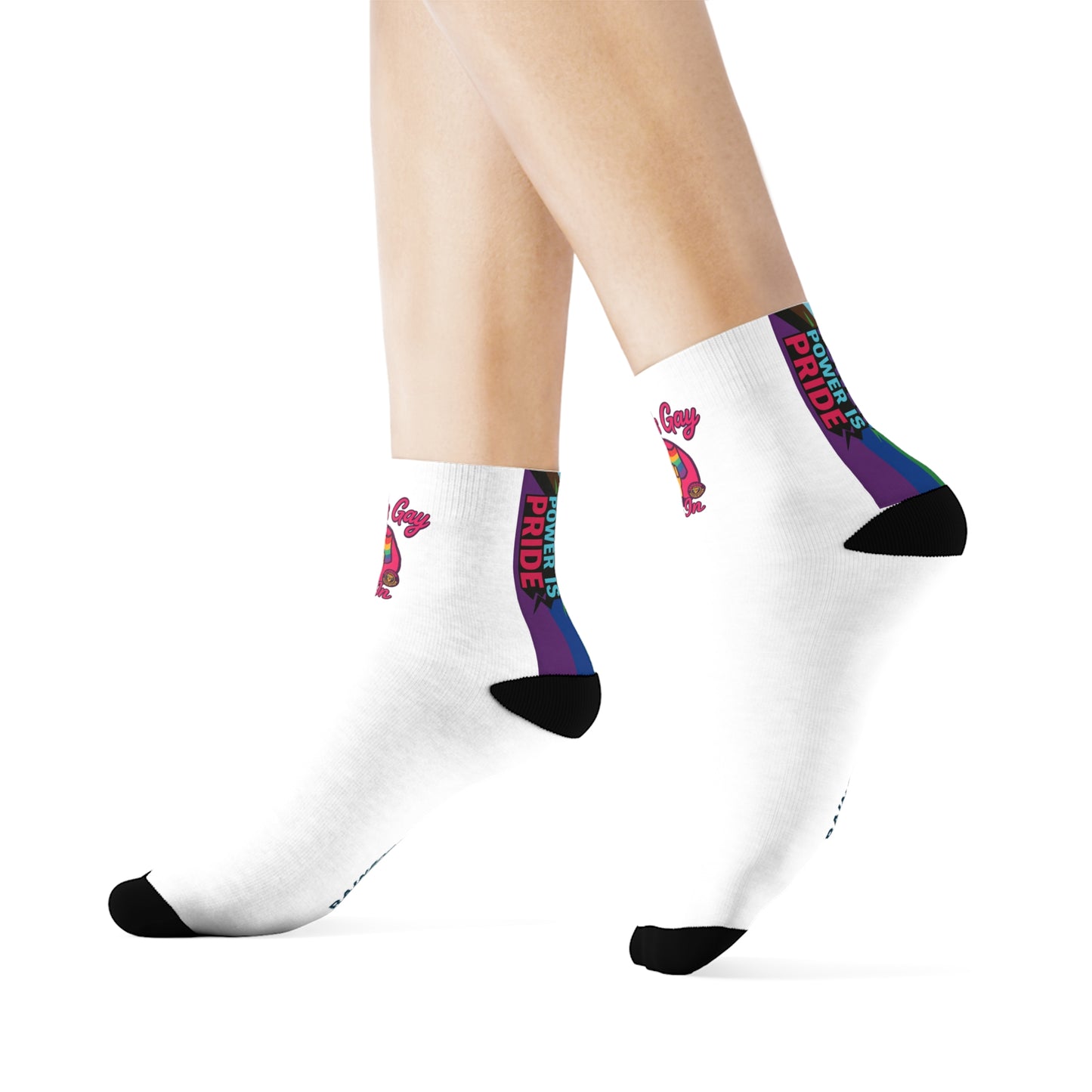 Pride Crew Socks | Colorful Rainbow Socks for LGBTQ+ Celebrations, Gift for Pride Month, Fun Fashion Accessory, Everyday Wear, Cozy Spirit