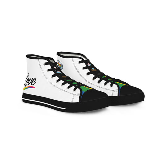 Colorful Love High Top Sneakers | Casual Streetwear, Unisex Fashion, Perfect for Summer Outings, Music Festivals, and Gifts - LOVE