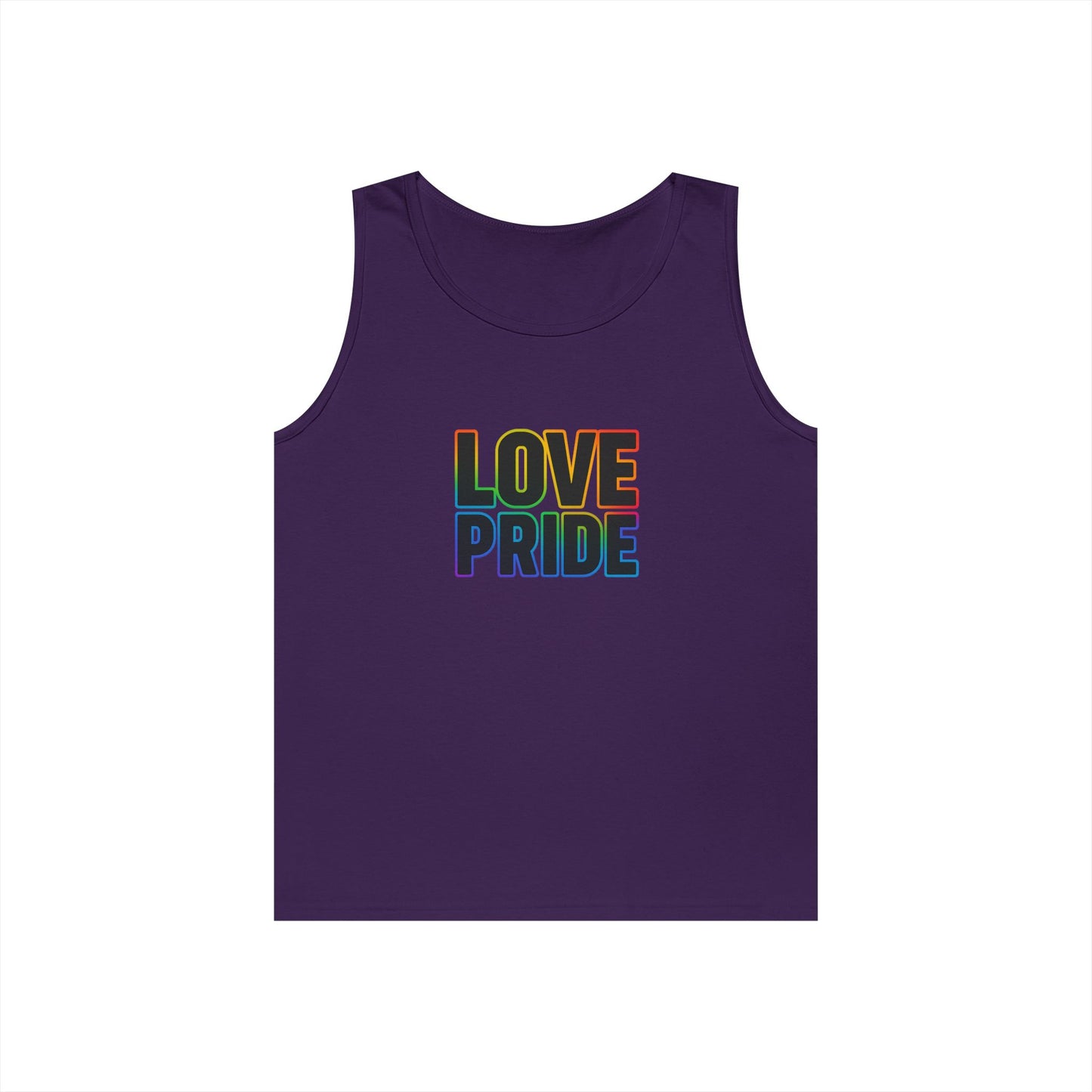 Pride Love Unisex Cotton Tank Top, LGBTQ+ Apparel, Summer Casual Wear, Pride Month Clothing, Festival Outfits