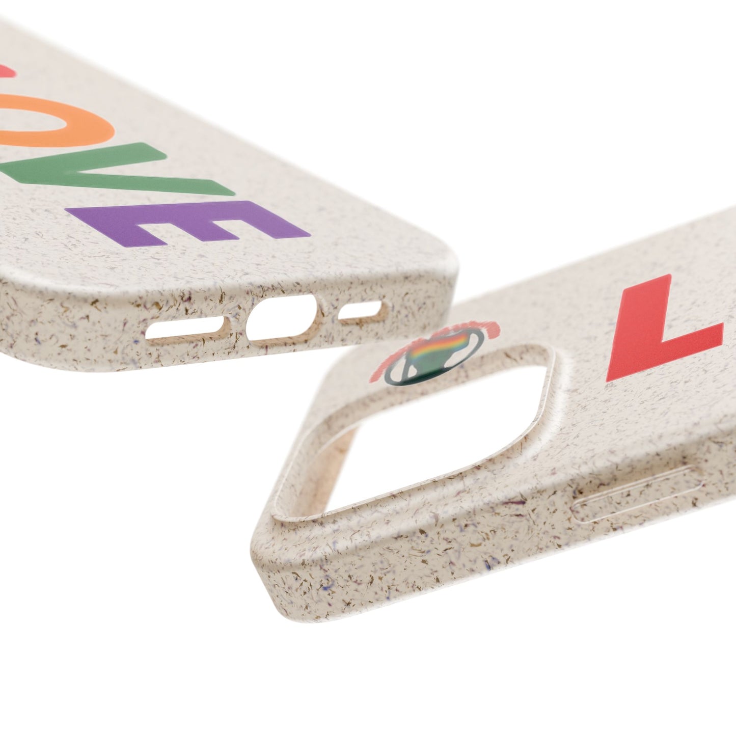 Colorful Love Biodegradable Phone Case | Eco-Friendly Gift for Friends, Green Living, Valentine's Day, Pride Month, Eco-conscious Design