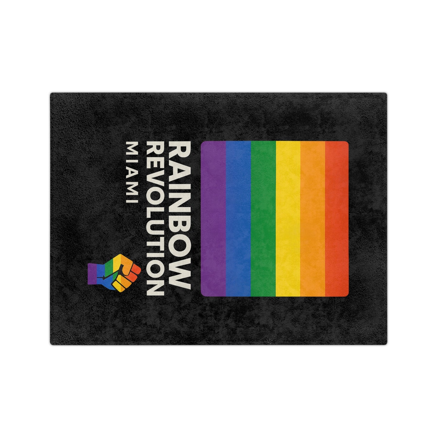 Rainbow Revolution Velveteen Blanket, Cozy Blanket for Pride Month, LGBTQ+ Decor, Gift for Activists, Soft Throw Blanket
