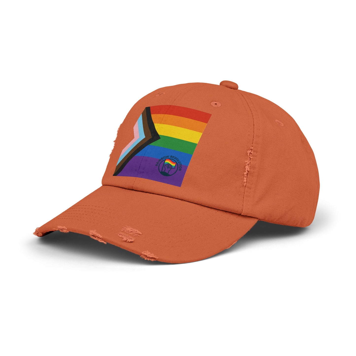 Pride Distressed Cap - Unisex LGBTQ+ Hat, Rainbow Flag Accessories, Outdoor Cap, Festival Gear, Everyday Wear