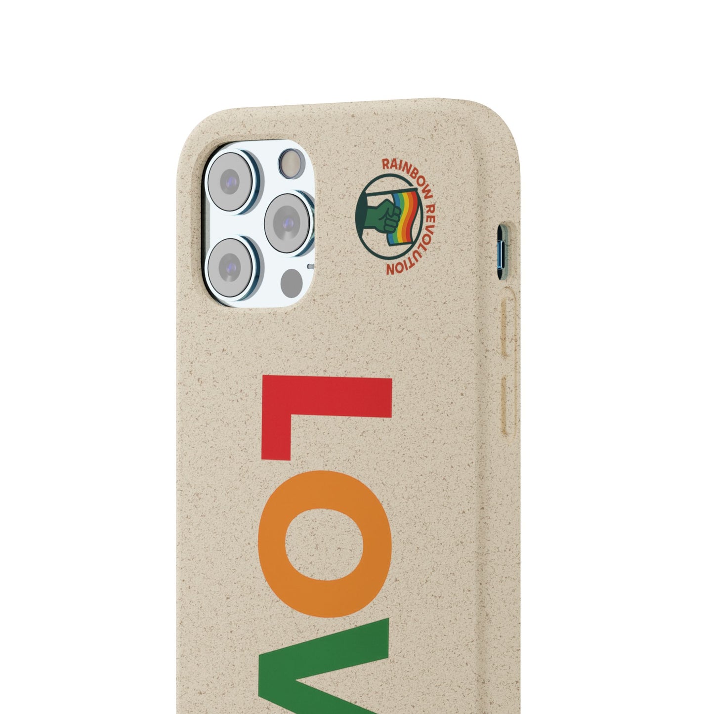 Colorful Love Biodegradable Phone Case | Eco-Friendly Gift for Friends, Green Living, Valentine's Day, Pride Month, Eco-conscious Design