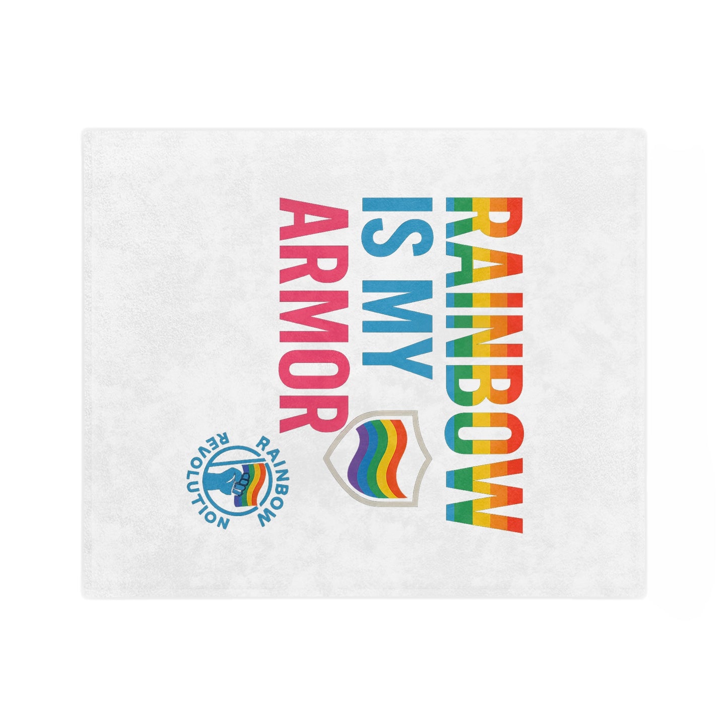 Rainbow Armor Velveteen Blanket - Soft Microfiber Throw for LGBTQ+ Pride, Cozy Home Décor, Gift for Friends, Celebration of Love