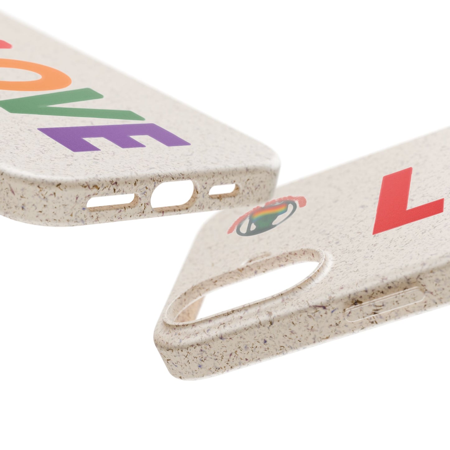 Colorful Love Biodegradable Phone Case | Eco-Friendly Gift for Friends, Green Living, Valentine's Day, Pride Month, Eco-conscious Design