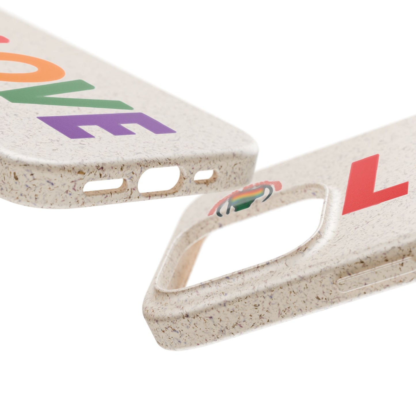 Colorful Love Biodegradable Phone Case | Eco-Friendly Gift for Friends, Green Living, Valentine's Day, Pride Month, Eco-conscious Design
