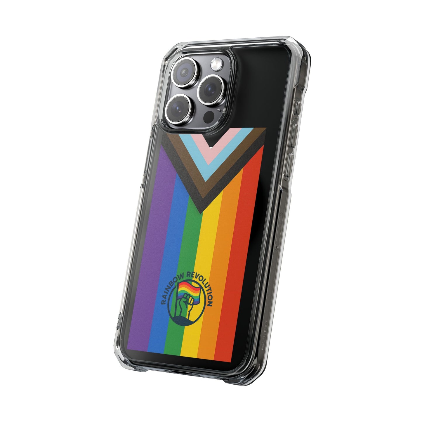 Pride-Themed Magnetic Clear Cases, LGBTQ Phone Cover, Rainbow Design, Personalized Phone Accessories, Anti-Drop Phone Case