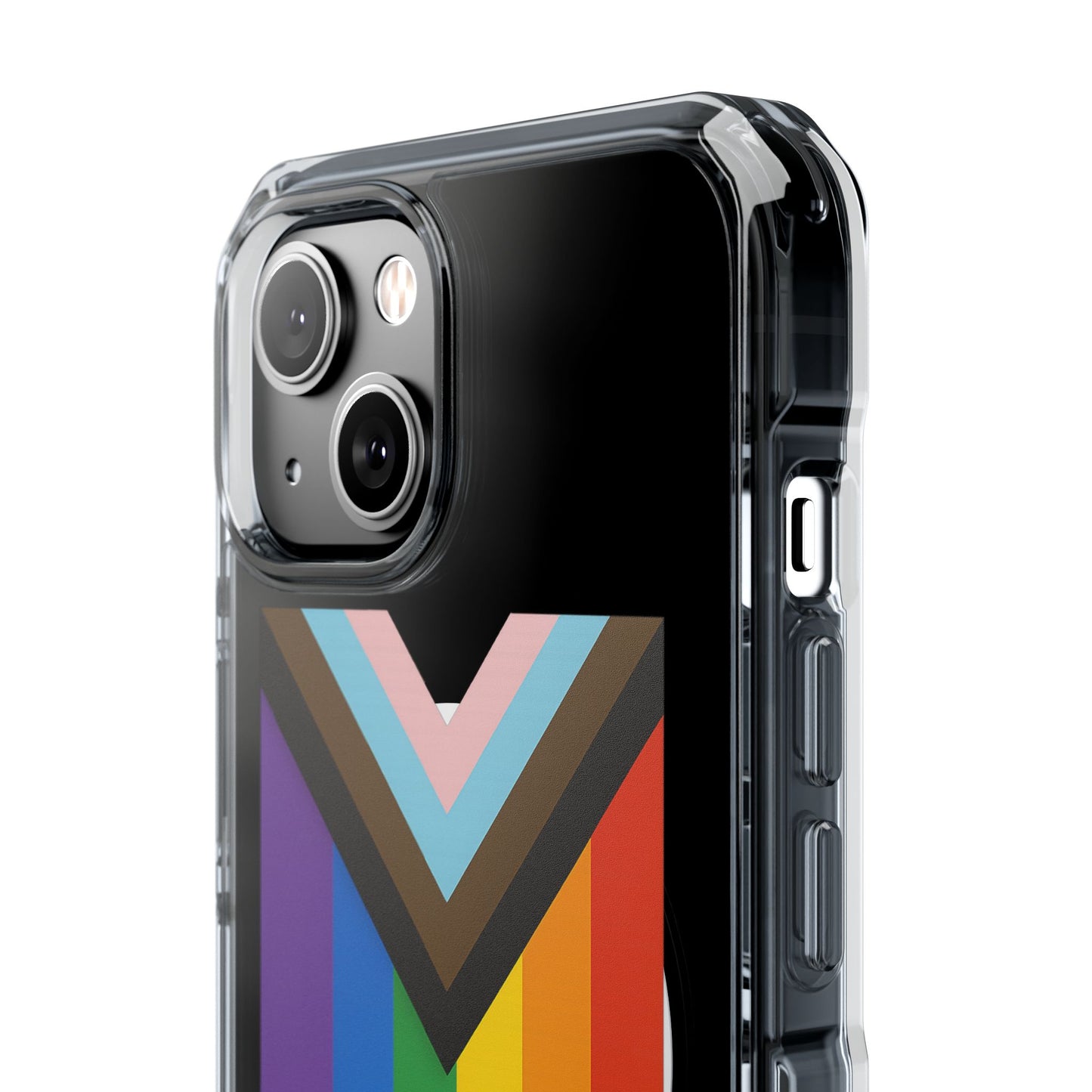 Pride-Themed Magnetic Clear Cases, LGBTQ Phone Cover, Rainbow Design, Personalized Phone Accessories, Anti-Drop Phone Case