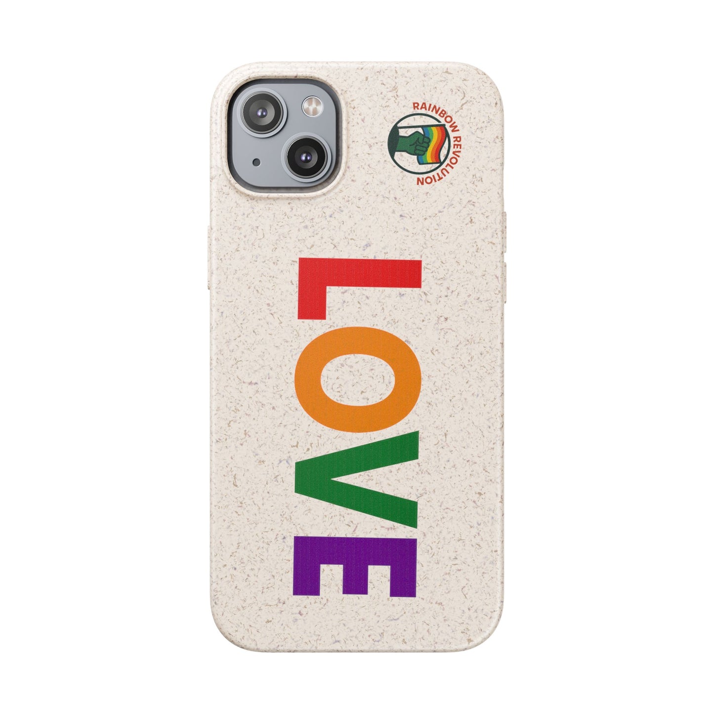 Colorful Love Biodegradable Phone Case | Eco-Friendly Gift for Friends, Green Living, Valentine's Day, Pride Month, Eco-conscious Design