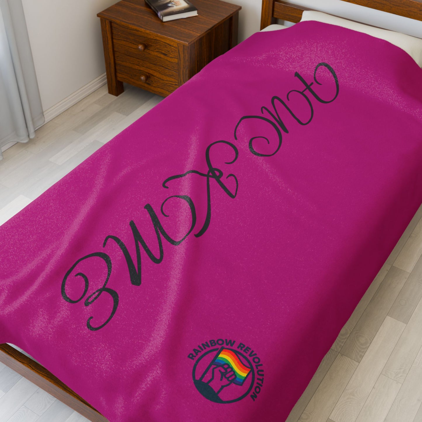 Cozy Velvet Throw Blanket, Warm Plush Decor, Perfect for Home, Gift for Weddings, Birthdays, Cozy Nights, F*CK HOME Design