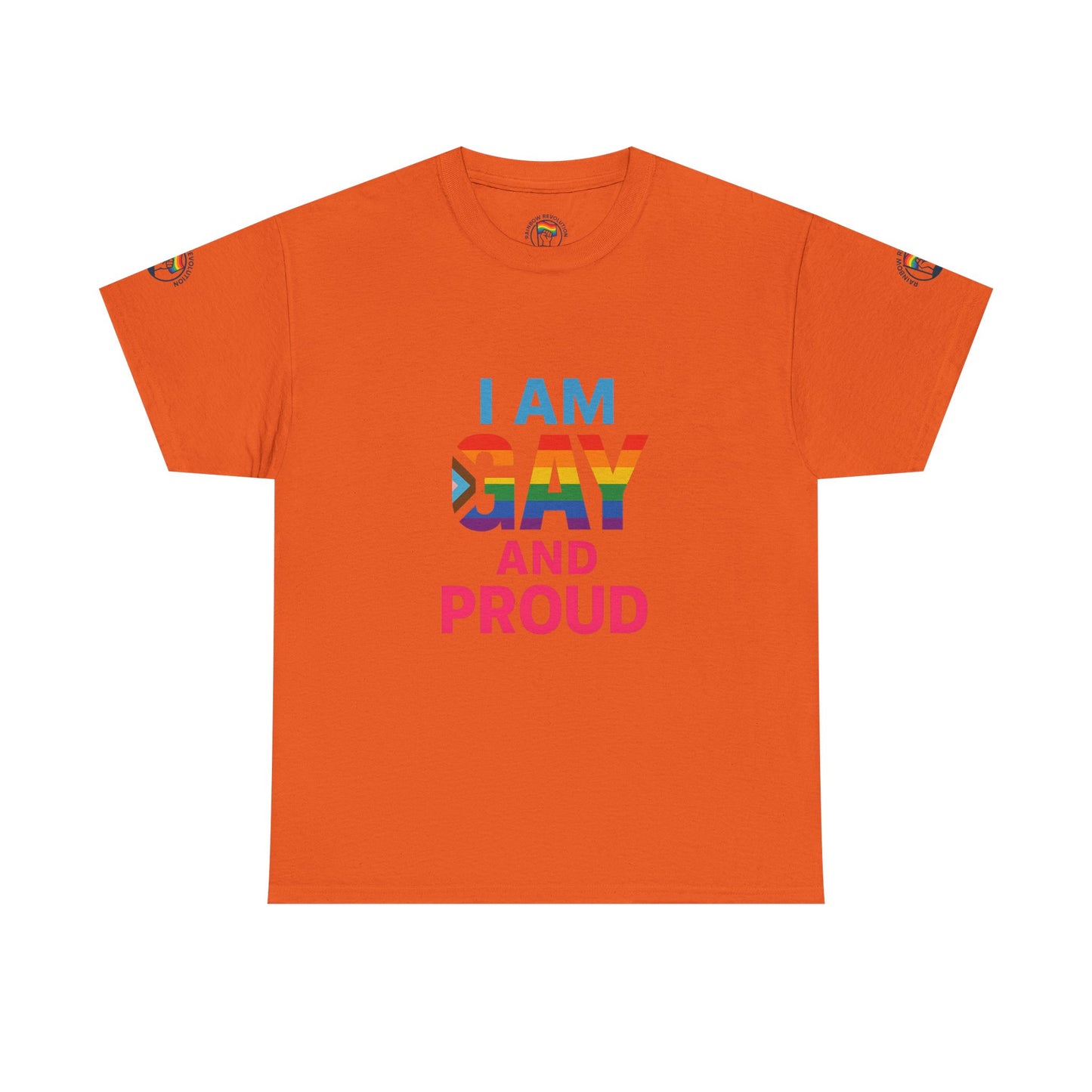 Pride Graphic Tee, I Am Gay and Proud Shirt, LGBTQ+ Apparel, Unisex Cotton Top, Festival Wear, Supportive Gift