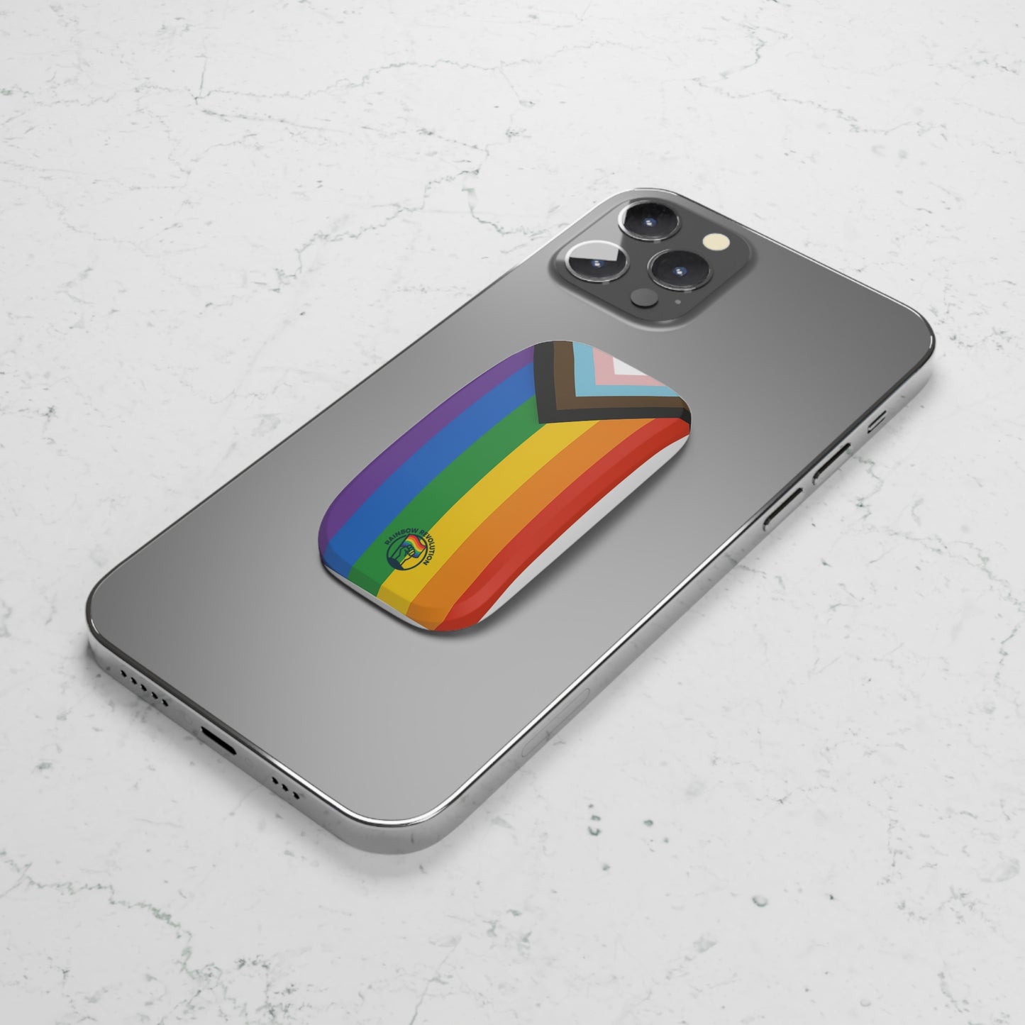 Pride Phone Grip, Rainbow Holder for LGBTQ+ Pride, Click-On Grip for Easy Holding, Cell Phone Accessory, Gift for Friends and Family