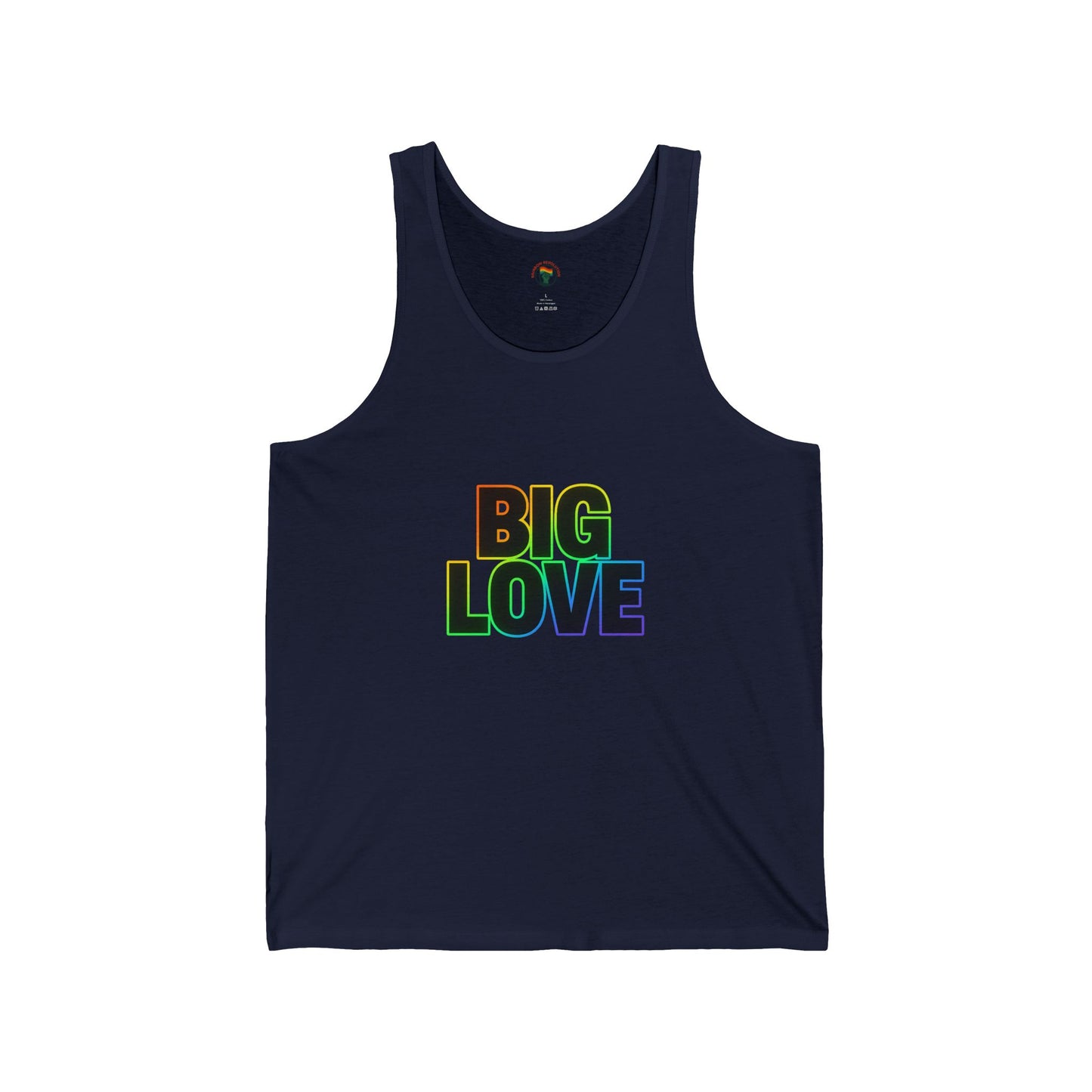 Unisex Jersey Tank - Big Love, Summer Vibes, LGBTQ+ Pride, Workout Wear, Casual Fashion, Gift for Friends