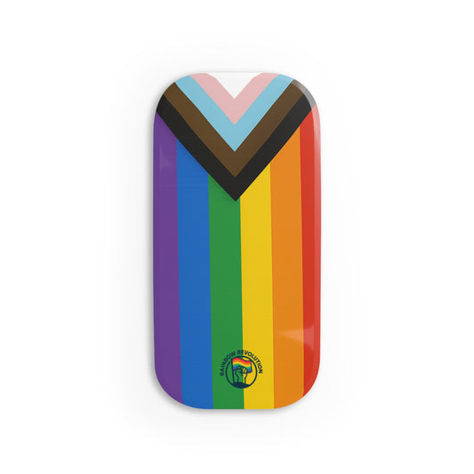 Pride Phone Grip, Rainbow Holder for LGBTQ+ Pride, Click-On Grip for Easy Holding, Cell Phone Accessory, Gift for Friends and Family