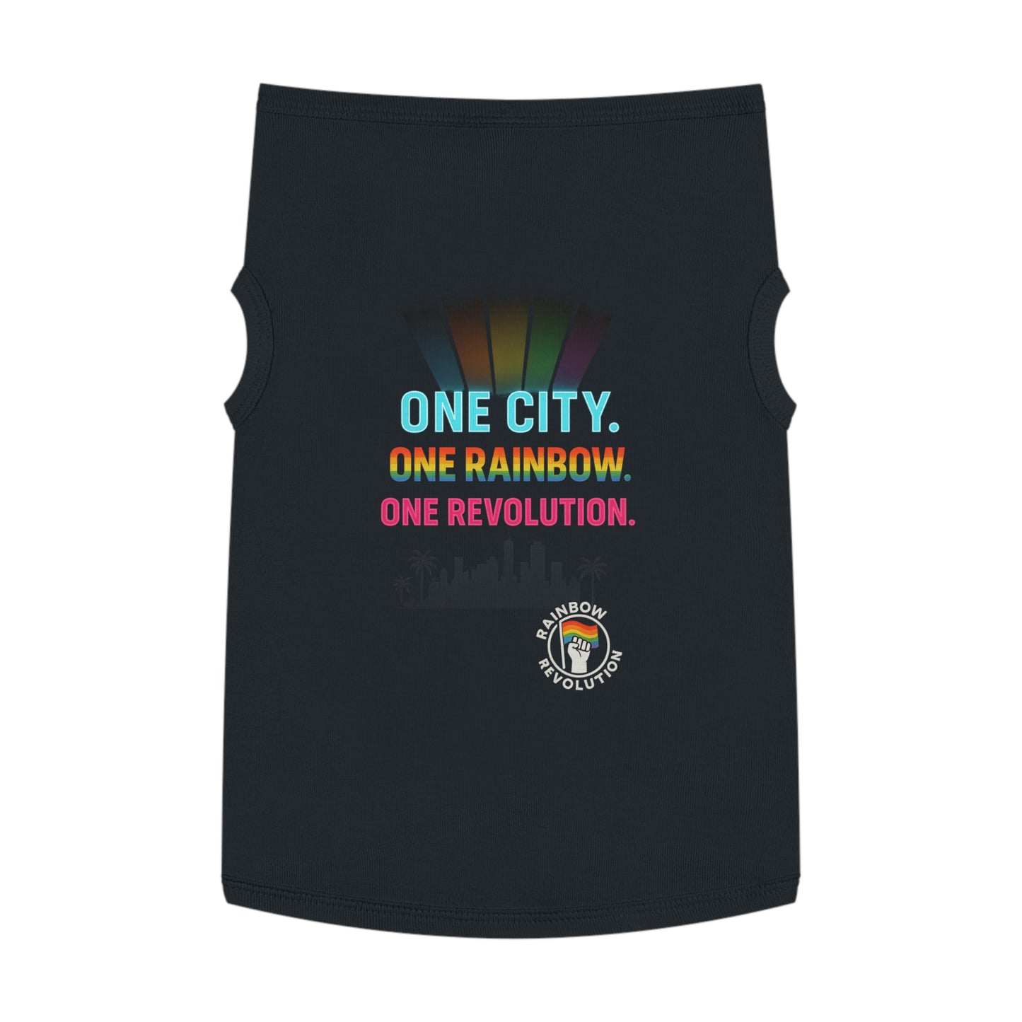 Vibrant Pride Pet Tank Top, Rainbow Celebration Wear, Dog and Cat Apparel, Summer Pet Fashion, LGBTQ+ Pet Lover Gift