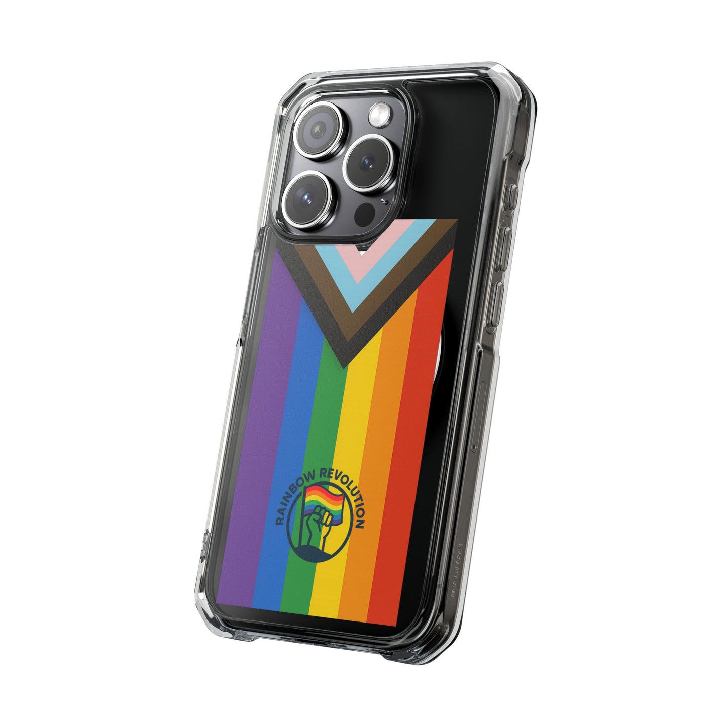 Pride-Themed Magnetic Clear Cases, LGBTQ Phone Cover, Rainbow Design, Personalized Phone Accessories, Anti-Drop Phone Case