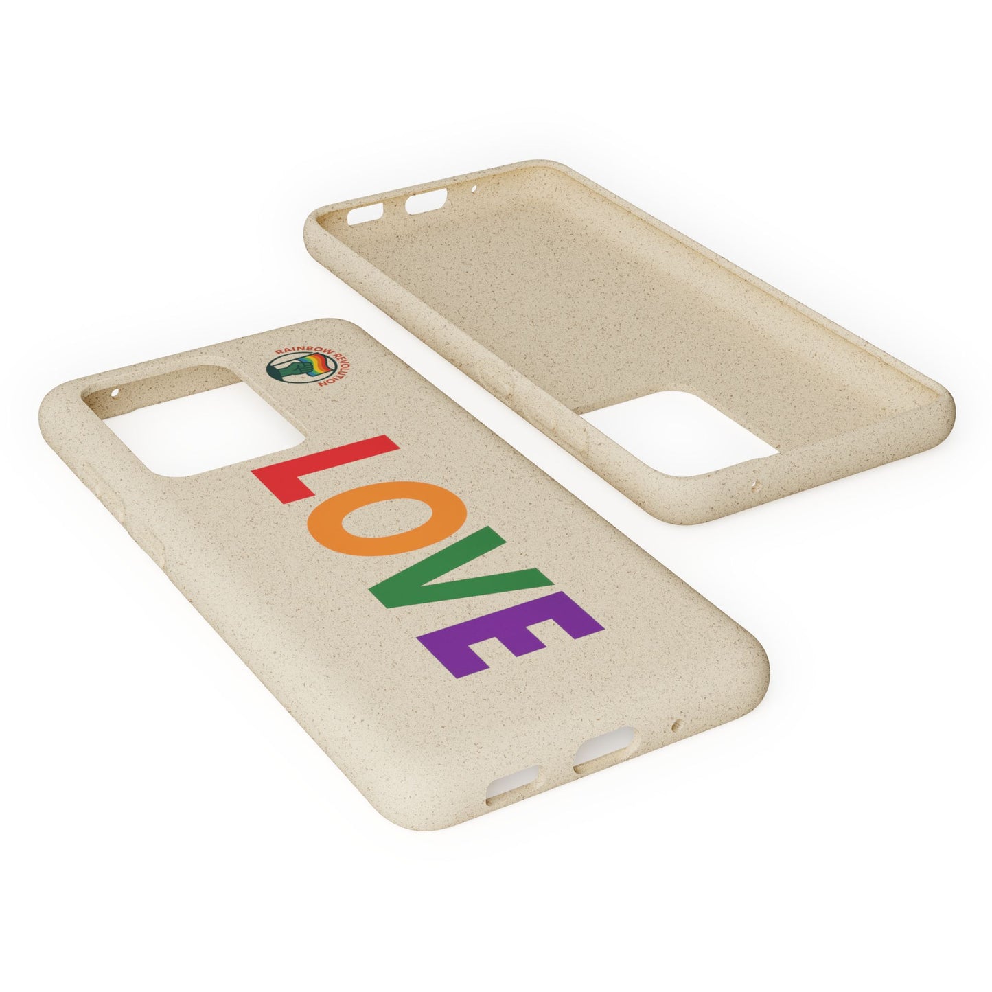 Colorful Love Biodegradable Phone Case | Eco-Friendly Gift for Friends, Green Living, Valentine's Day, Pride Month, Eco-conscious Design