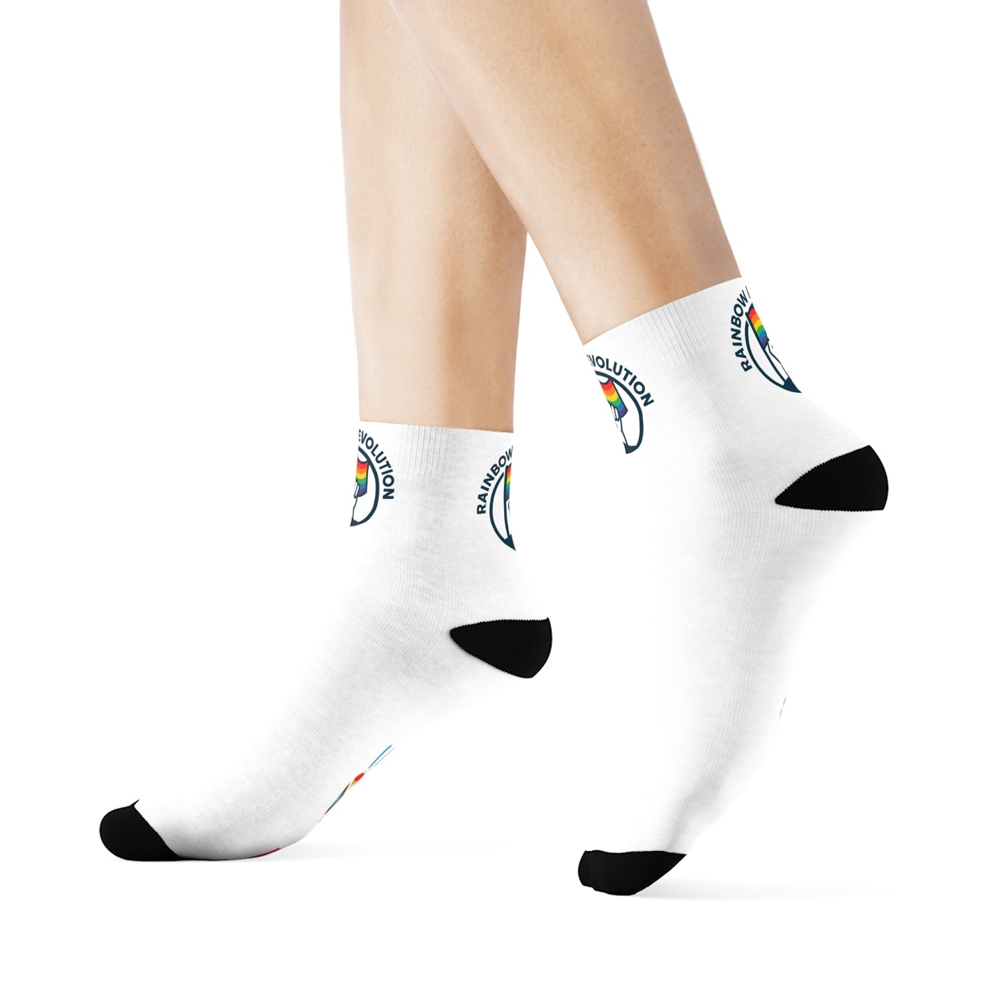 Pride Crew Socks | LGBTQ+ Celebration, I Am Gay and Proud, Rainbow Socks, Gift for Pride Month, Comfortable Socks