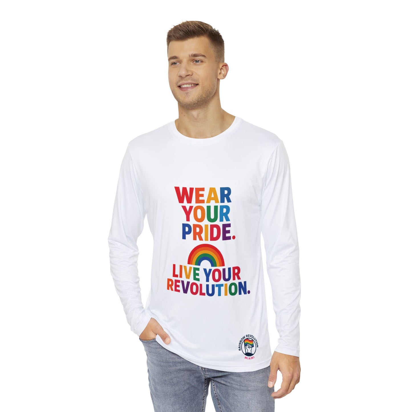 Pride Message Long Sleeve Shirt, LGBTQ+ Apparel, Rainbow Shirt, Statement Tee, Casual Wear, Gift for Pride Month